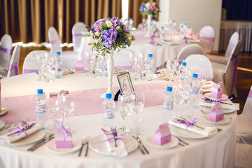 wedding decorations on the table