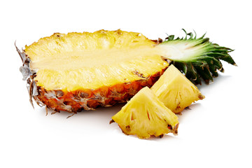 sliced ripe pineapple