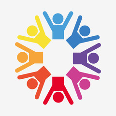 Teamwork and pictogram design