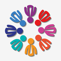 Teamwork and pictogram design