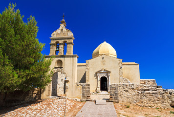 Monastery of Virgin Skopiotissas on the top of mount Skopos on the island Zakynthos