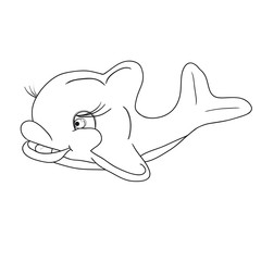The image of Dolphin coloring.