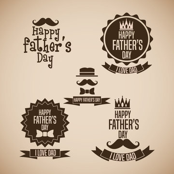 Happy Fathers Day Icon Design 