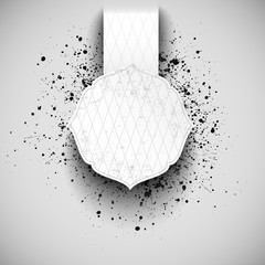paper white label, vector design element grunge