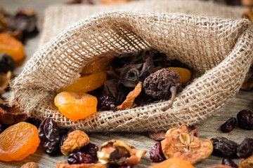 nuts and dried fruit