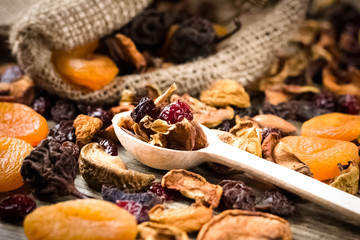 nuts and dried fruit