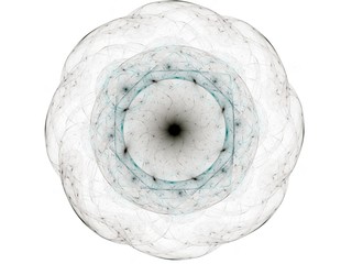 Lacy colorful clockwork pattern, digital fractal art design