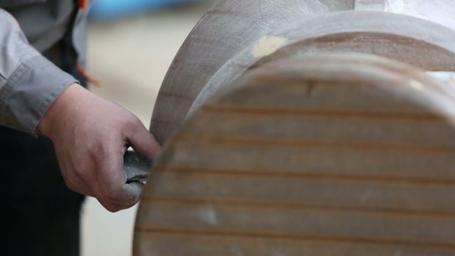 sanding wood with sandpaper