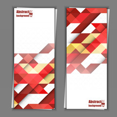Set of banner templates with abstract background.