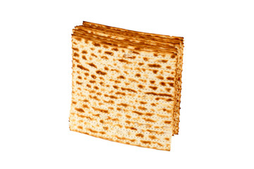 Matzo on white background