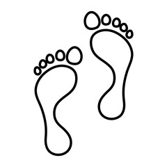 feet thin line icon