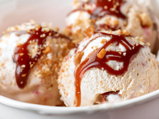 closeup of ice cream