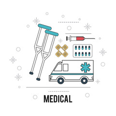 Medical care design, Vector illustration