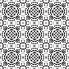 black and white ethnic seamless pattern