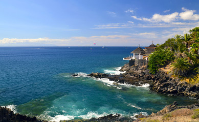 Beautiful view on Atlantic ocean and Costa Adeje,Tenerife,Canary Islands.
