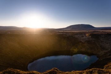 Kerid volcanic crater lake