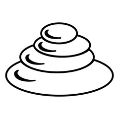 stone massage black and white  icon