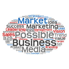 Conceptual business marketing word cloud