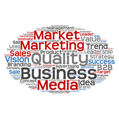Conceptual business marketing word cloud