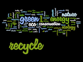 Conceptual ecology word cloud