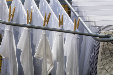 Wäsche auf dem Trockner