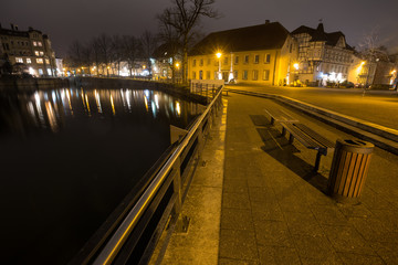 Fototapeta na wymiar detmold germany historic city in the evening
