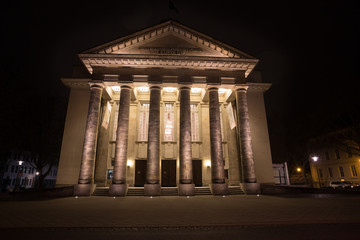 theater detmold germany in the evening