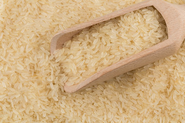 Rice in spoon