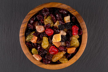 Mix variety of dried fruit