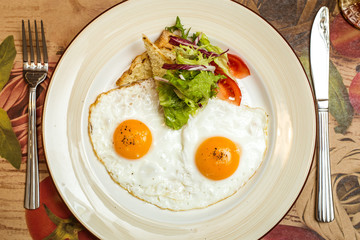 English breakfast - fried eggs