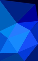 Dark blue polygonal design pattern, which consist of triangles and gradient in origami style.