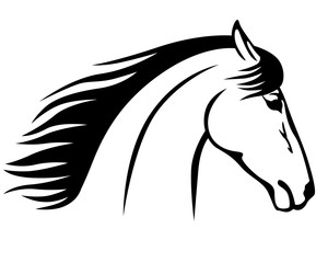 Horse head profile icon