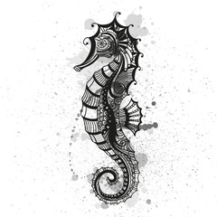 Vector Illustration of an Abstract Ornamental Sea Horse © Ramona Kaulitzki