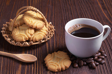 Coffee and shortbread cookies