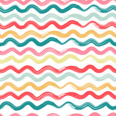 Wavy, striped seamless pattern