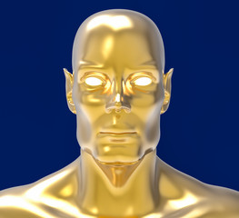 3D Isolated Fiction Humanoid Illustration