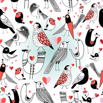 Graphic pattern in love birds