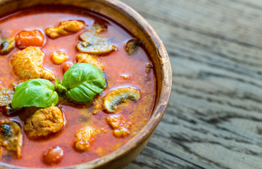 Thai red chicken curry