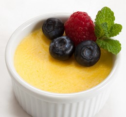 Creme brulee Dessert before caramalizing