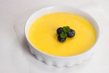 Creme brulee Dessert before caramalizing