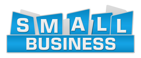 Small Business Blue Squares On Top 