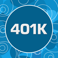 401K Retirement Blue Abstract Circular Background 