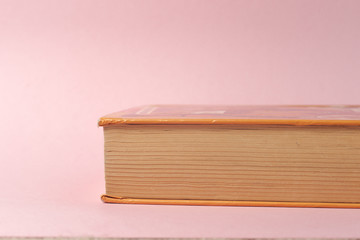 Vintage old books on  light background