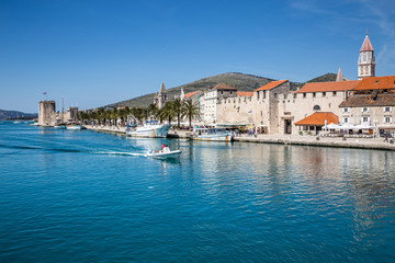Fototapeta na wymiar Seafront Promenade And Fortress - Trogir, Croatia