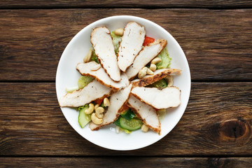 Mediterranean cashew chicken salad