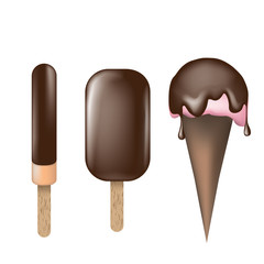Realistic illustration of ice cream