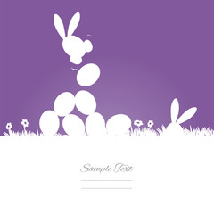 Egg hunt purple background