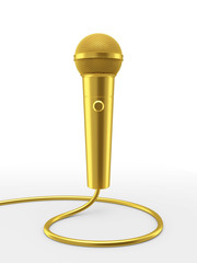 Mikrofon in Gold