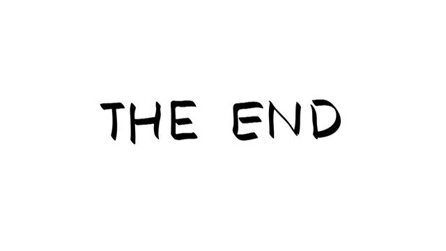 hand drawn the end