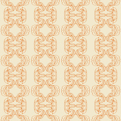 orange vector seamless abstract lines background for decoration